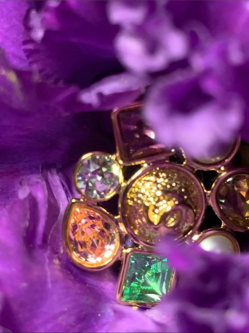 Absolutely stunning brand new authentic Chanel earrings with multi color stones